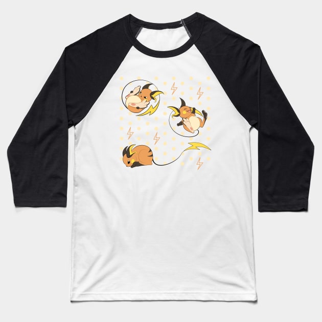 Electric Rodent Baseball T-Shirt by pigdragon